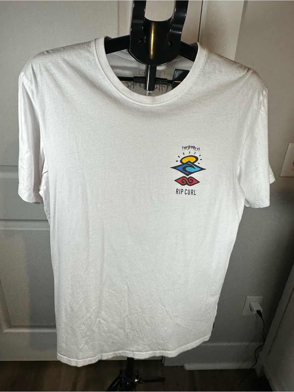 Rip Curl The Search Men’s XL White 100% Cotton Surf Graphic T-Shirt